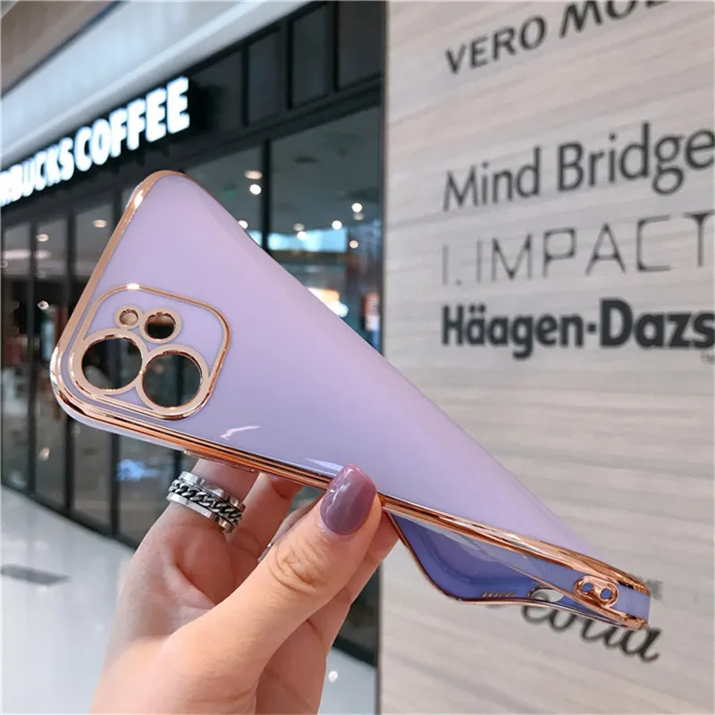 

Luxury Gold Plated Electroplated Case For iPhone 11 Pro Max 8 Plus 7 XR XS X Silicone Lens Protection 12 Pro Max SE 2020 Cover