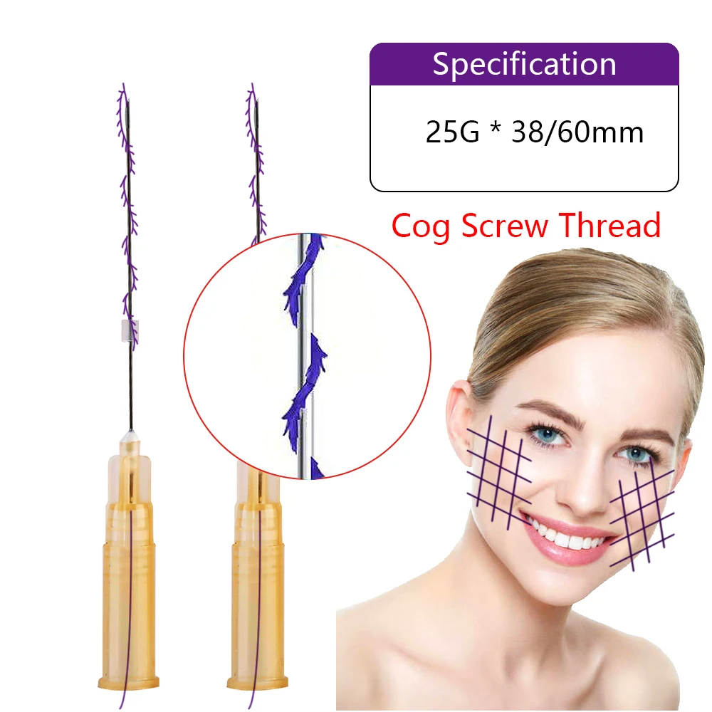 

Pdo Thread Mini Cog Screw Face Lifting Wrinkle Removal 23G 25G Needle Popular Skin Care Products