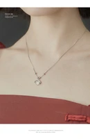 chinese style necklace with sterling silver vintage clavicle chain niche design coldness style blessing lucky pendant for female