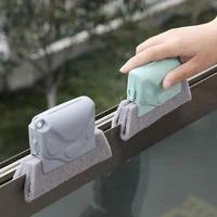 window groove cleaning brush plastic window sink slot cleaner cleaning tool with sponge scouring pad