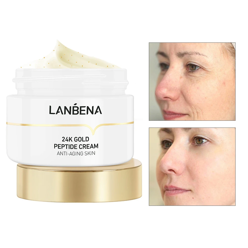 

24K Gold Peptide Cream Deep Nourishing Develop Collagen Anti aging Face Cream Fade Fine Lines Firming Skin Facial Care Cream