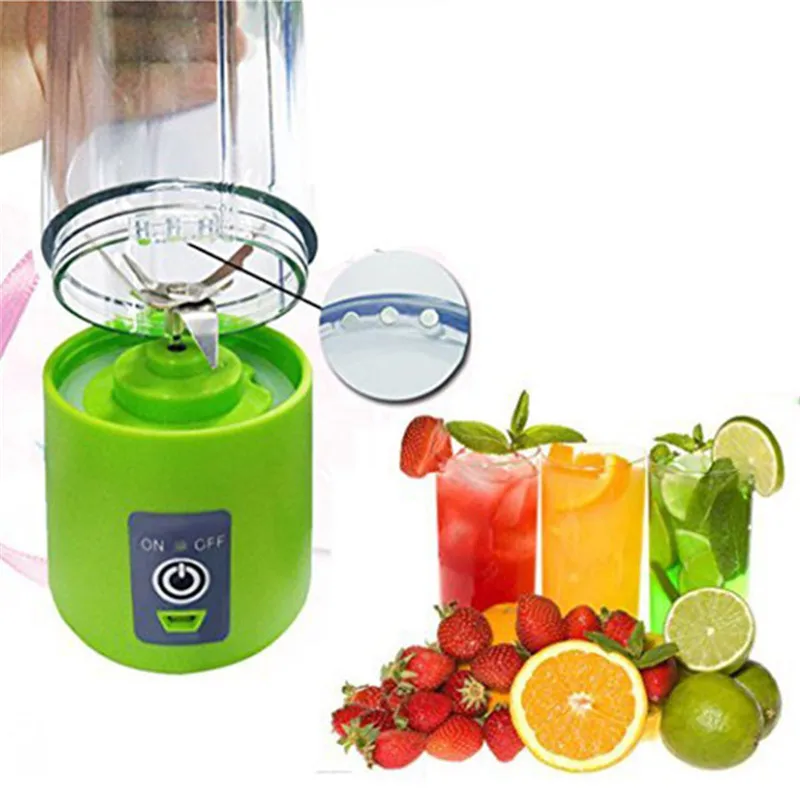 

400ml Portable Juice Blender USB Juicer Cup Multi-function Fruit Mixer Six Blade Mixing Machine Smoothies Baby Food wholesale