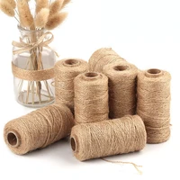 100m natural jute twine burlap string hemp rope party wedding gift wrapping cords thread diy scrapbooking florists craft decor
