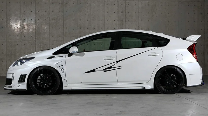 

Lucky2021 подходит для Prius Toyota Zvw30 Rr-gt Tmk модифицированный передний бампер, боковая юбка