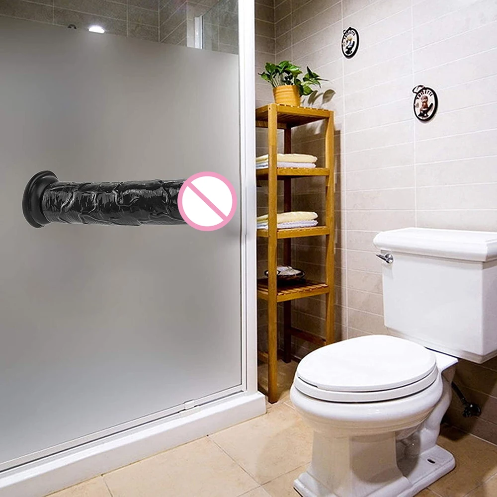 Черный реалистичный фаллоимитатор 7 дюймов маленький с сильной присоской для