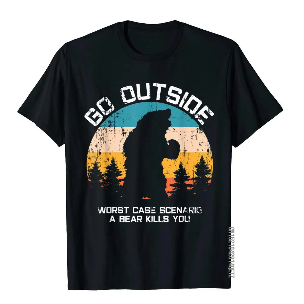 

Funny Animal Go Outside Get Eaten By Bear T-Shirt Cosie Cotton Mens Tops Shirt Casual Company Top T-Shirts