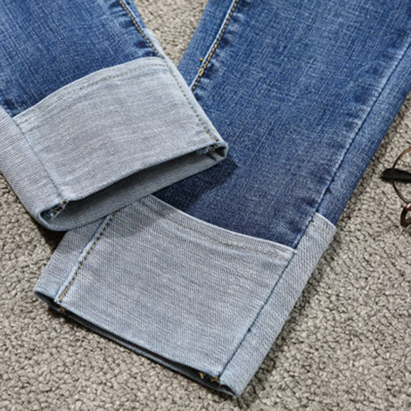 

Plus Size 5XL Jeans Streetwear Boyfriend Jeans For Women Big Size high waist Stretch slim denim Trousers Female