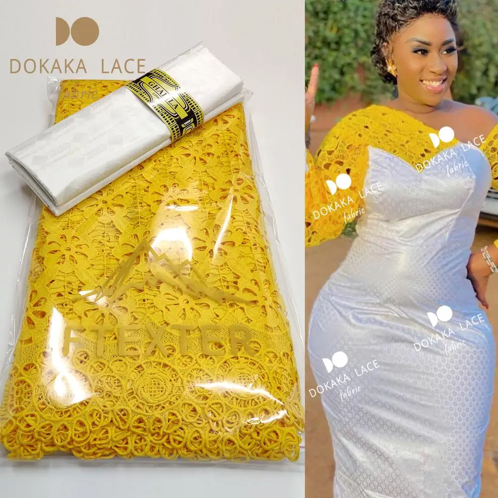 

2.5+2.5 Yards 2022 Latest African Lace High Quality 100% Cotton Swiss Voile Lace And Basin Riche Embroidery Dress Fabric