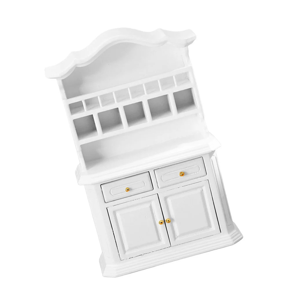 

1Pc Micro Landscape Craft European Style Ornament Mini Wooden Cabinet for Kids