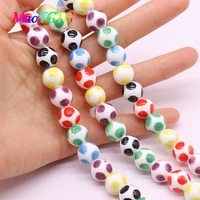 colorful round ceramic beads for jewelry making necklace bracelet 12mm multicolor round ceramic beads accessories wholesale