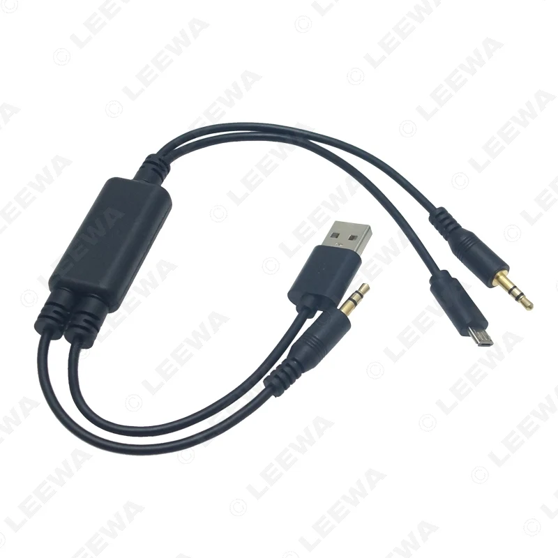 Автомобильный переходник LEEWA с Micro USB на 3 5 мм со штекером разъем AUX Кабель-адаптер