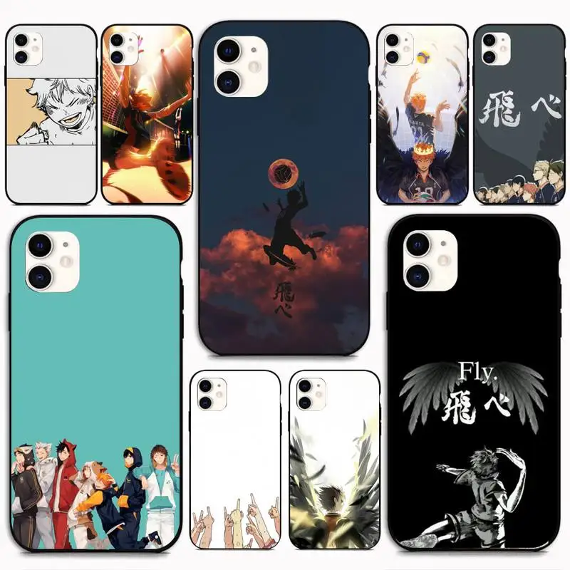

Чехол для телефона с Аниме Haikyuu для IPhone 12 Pro X XS Max XR 7 8 Plus IPhone 12 Mini 11 Pro Max SE 2020
