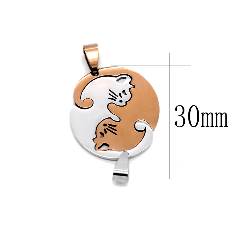 1 шт из нержавеющей стали Милый Кот Шарм ожерелье Любовник Девушка подарочный