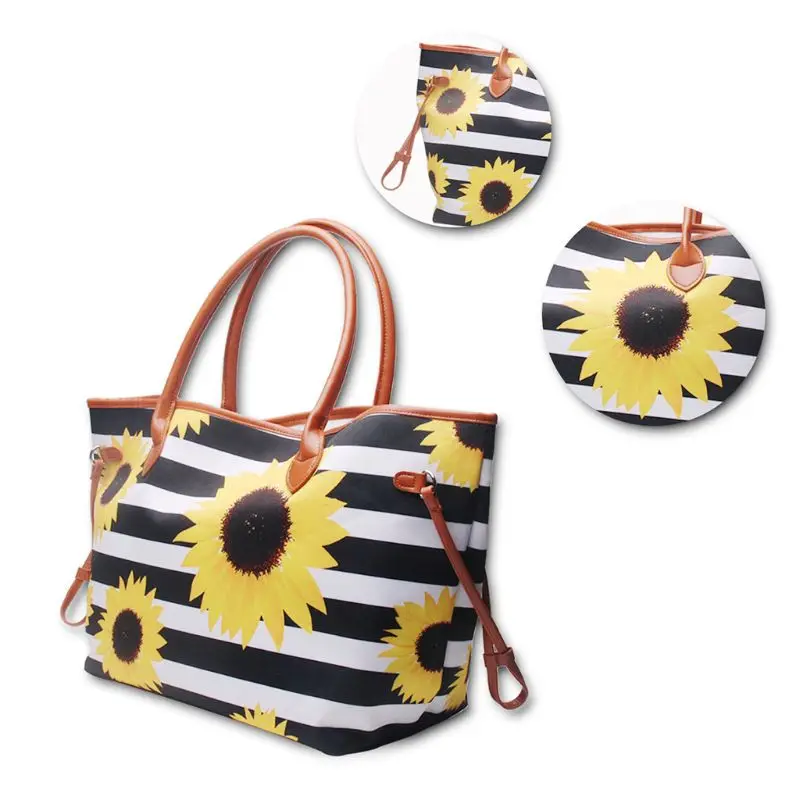 

Fashion Large Capacity New Women Sunflowers Printing Shoulder Bag Tote Purse Top Handle Bags Satchel Messenger Handbag