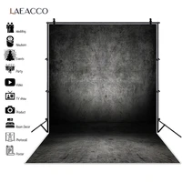 laeacco grunge dark gradient solid wall wooden floor children baby portrait photography backgrounds photo backdrops photo studio