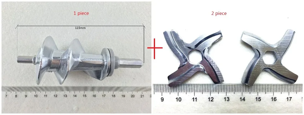 

3 piece Free shipping Meat Grinder Screw and blades Mincer Auger MS-0695960 SS-989843 for Moulinex meat grinder parts