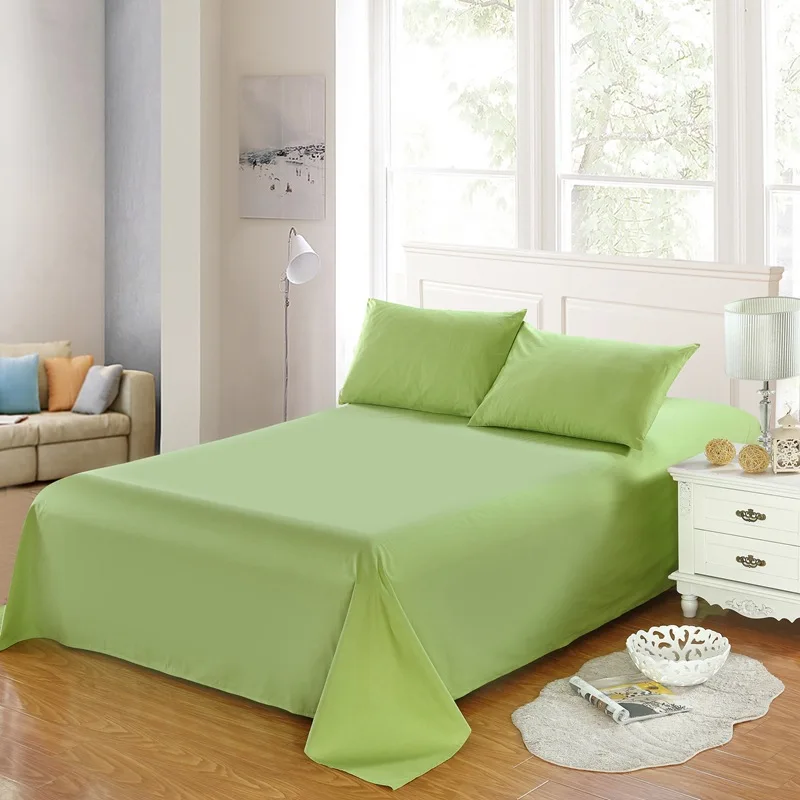 Однотонная простыня для школьников детское хлопковое покрывало наволочка