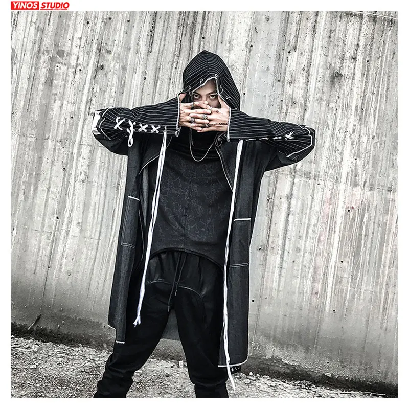 Дропшиппинг 2019 Осенняя мужская мешковатая верхняя одежда с капюшоном уличная