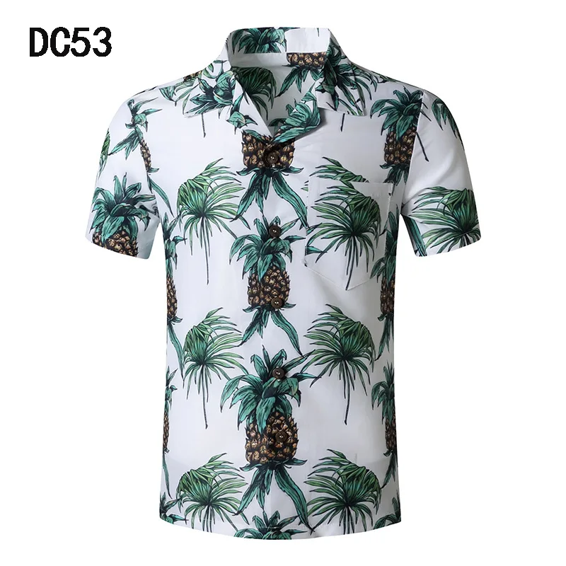 Летняя мужская гавайская рубашка FFXZSJ из чистого хлопка свободная пляжная