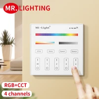 2 4g wifi rf b4 touch panel controller battery version for cct dim rgb rgbw rgb cct led stripbulb free wiring wall controller