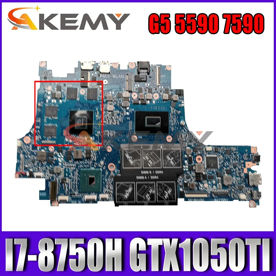 

Материнская плата Akemy I7-8750H GTX1050TI для ноутбука Dell G5 5590 7590, вулканированная 17 _ n17p CN-0W7TYP W7TYP, 100% тестирование