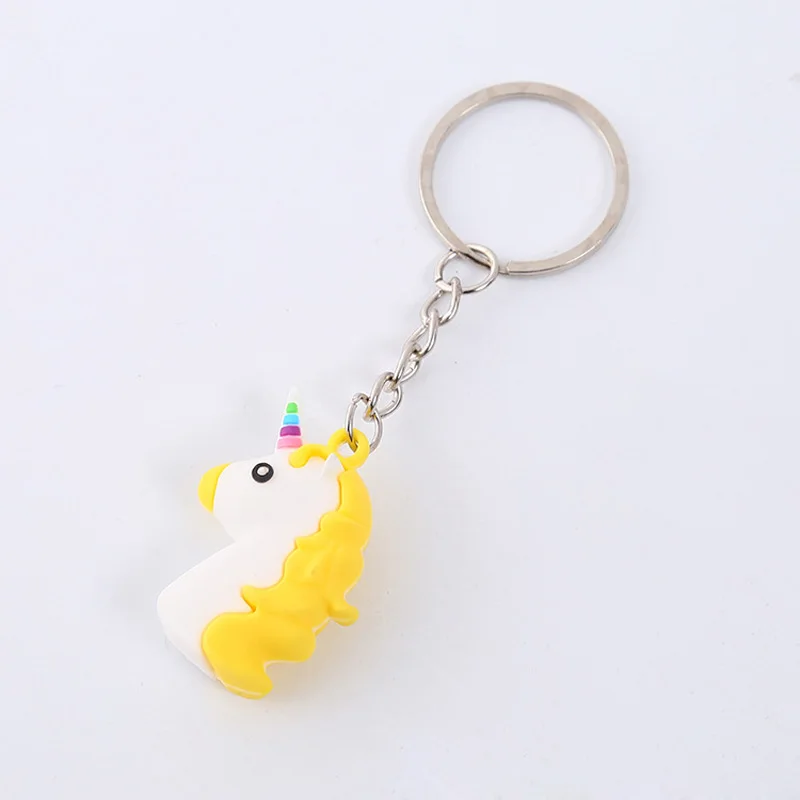 Модный Diy милый Сказочный ПВХ Единорог брелок в виде мульти-стиля лошадь