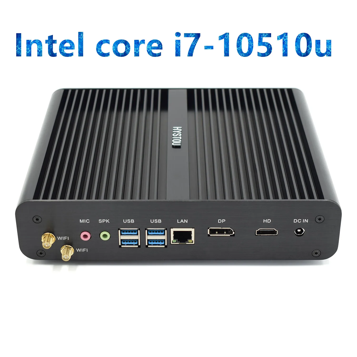 

HYSTOU newest Intel Core I7 10510U Fanless Mini PC Comet Lake 64GB DDR4 NVME SSD Windows 10 pro Gaming Computer Desktop 4K HD
