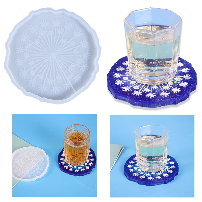 

DIY Crystal Epoxy Resin Mold Dandelion Coaster Silicone Mold For Resin