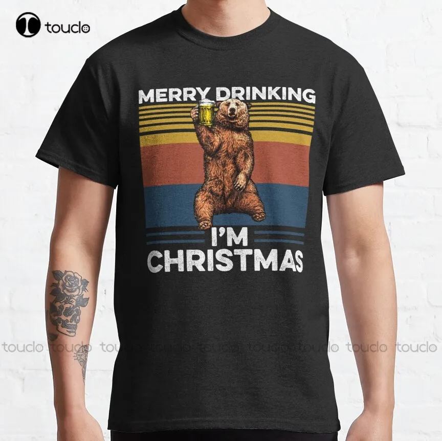 

Ugly Holiday Sweaters - Merry Drinking I'M Christmas Santa Claus Christmas Elf December Sayings Ho Ho Ho Chrismukkah T-Shirt