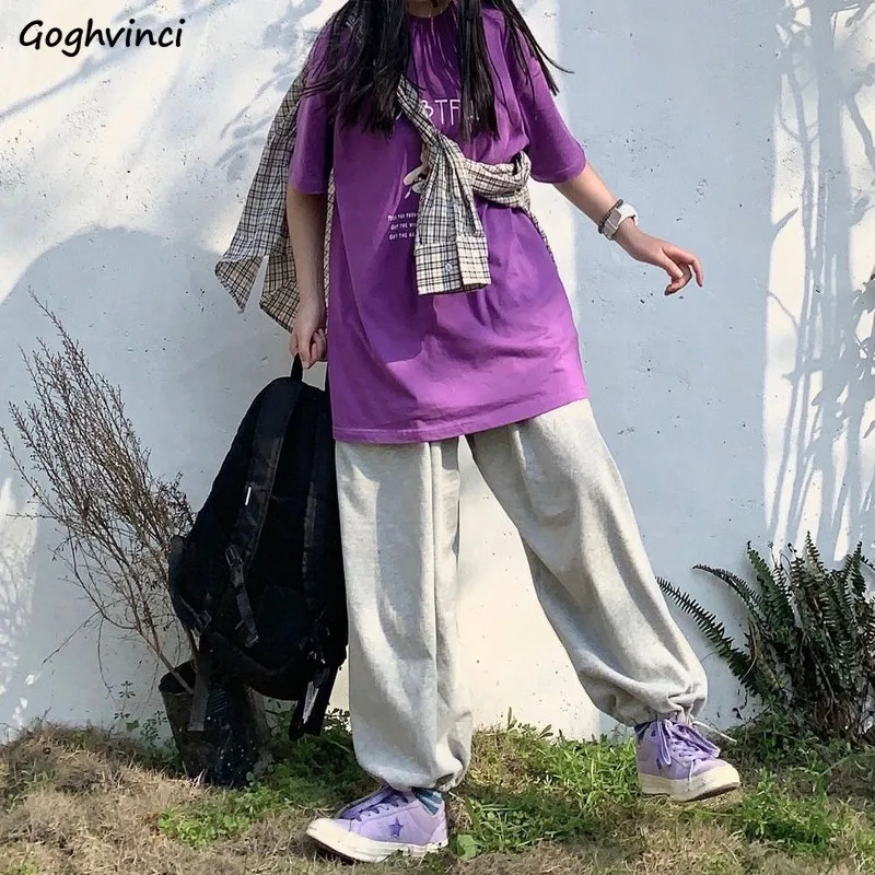 

Women Casual Pants Harem Trousers Solid High Waist Japanese Style Couples BF Ulzzang Loose Drawstring Harajuku All-match Autumn