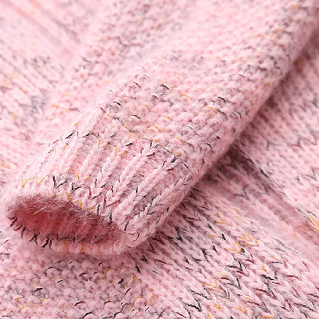 Женский теплый шерстяной вязаный кардиган Chamsgend однотонный модный свитер с