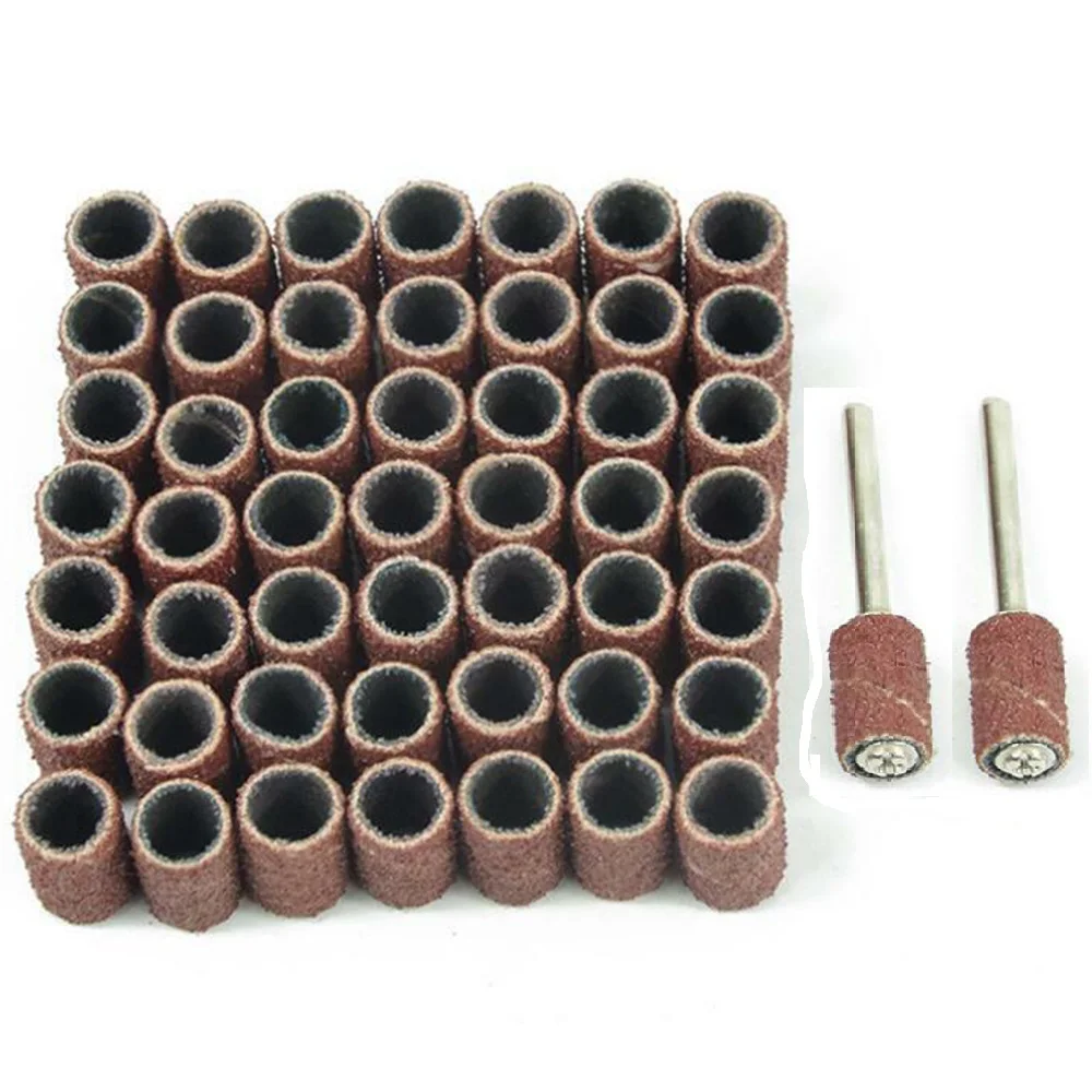 

100pcs 1/4inch 80 Grit Sanding Circl100pcs 1/4inch 80 Grit Sanding Circle Drum Sleeve Drum Sleeves Sander With 2pcs Mandrels Set