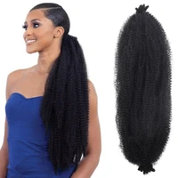 24inch long kinky marley braid hair afro curls crochet spring twist bulk synthetic braiding hair extension for african women
