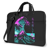 hokusai laptop bag case with handle protective computer bag vintage business laptop pouch