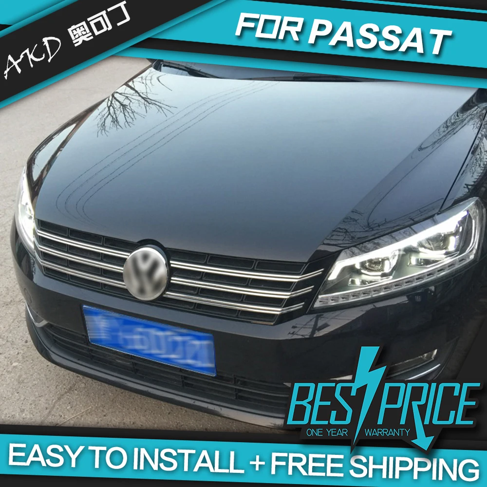 Акд автомобилей стайлинг фар для VW Passat B7 сша версон фары светодиодный ходовые