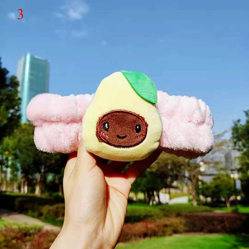 Плюшевая повязка на голову с клубничным ананасом мягкая эластичная фруктами для