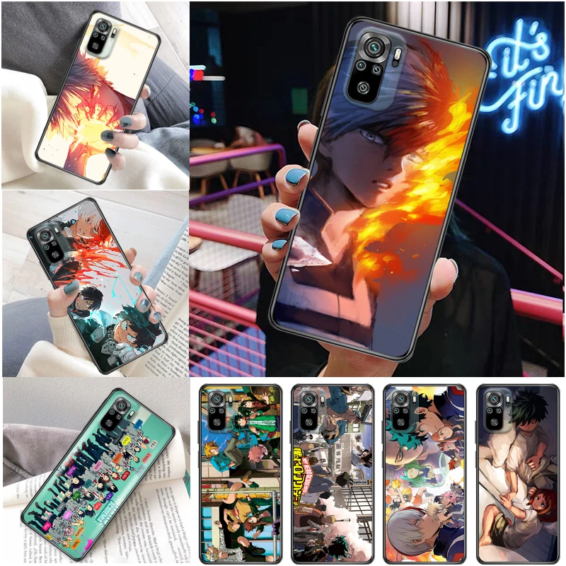 

My Hero Academia Tomura Boku Dabi Shigaraki Todoroki Shouto Bakugou Katsuki Phone Case For Xiaomi Redmi Note 10 10T Pro Carcasa