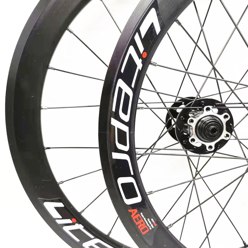 Billig Litepro AERO Faltrad 16 Zoll 349 V Disc Bremse 11 Speed Laufradsatz 4 Versiegelt Lager Legierung Räder BMX Fahrrad 30mm Felgen