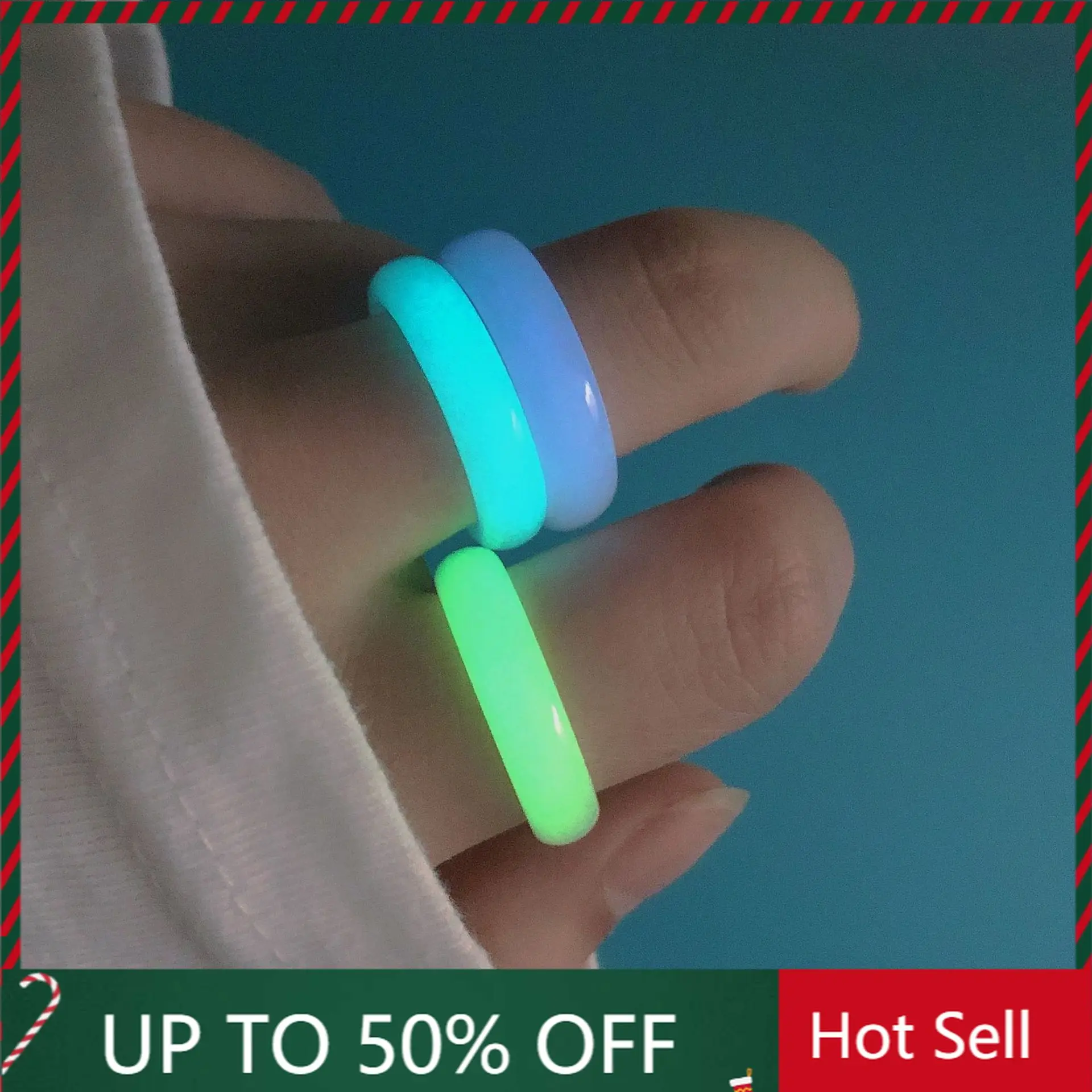 

Кольцо со светящимся камнем, 2021 г., разноцветное кольцо для влюбленных, мужское и женское кольцо с хвостом, подарок для пары, меняющий цвет, с ...