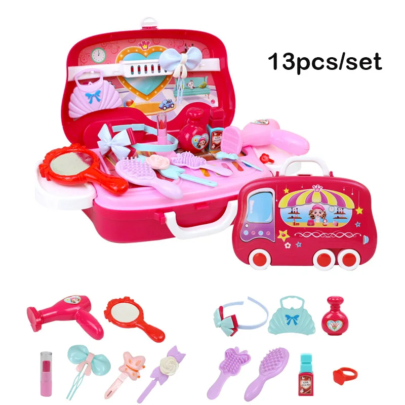13 шт./компл. детские игрушки для макияжа девочек ролевых игр набор симуляция