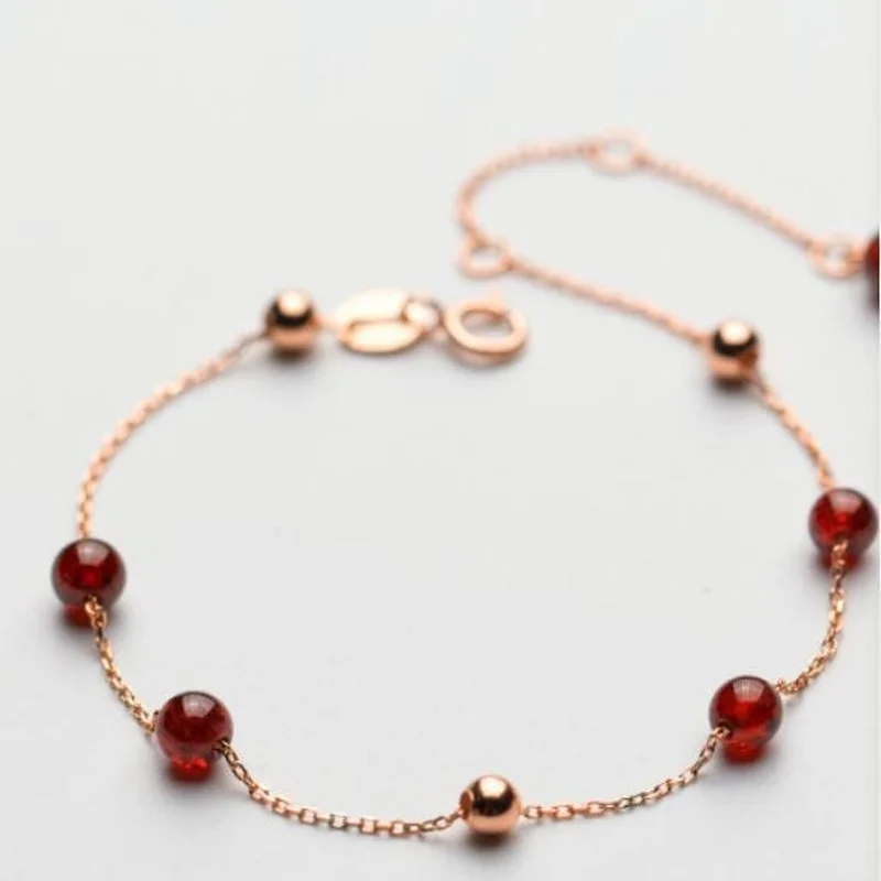

Простой Изящный 925 стерлингового серебра Мода Высокое качество гранат бусы браслеты из нержавеющей стали для женщин вечерние ювелирные изд...