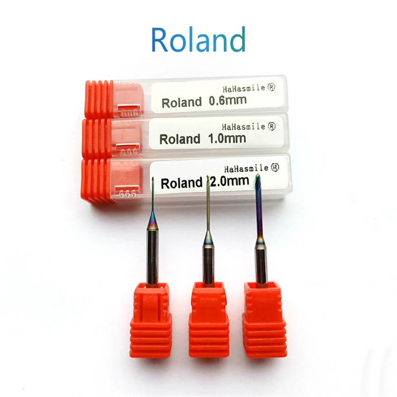 

1Pcs/set Cad Cam Dental Burs Roland Milling Cutter DLC Coating For Milling Zirconia Block Available 0.6mm/1.0mm/2.0mm