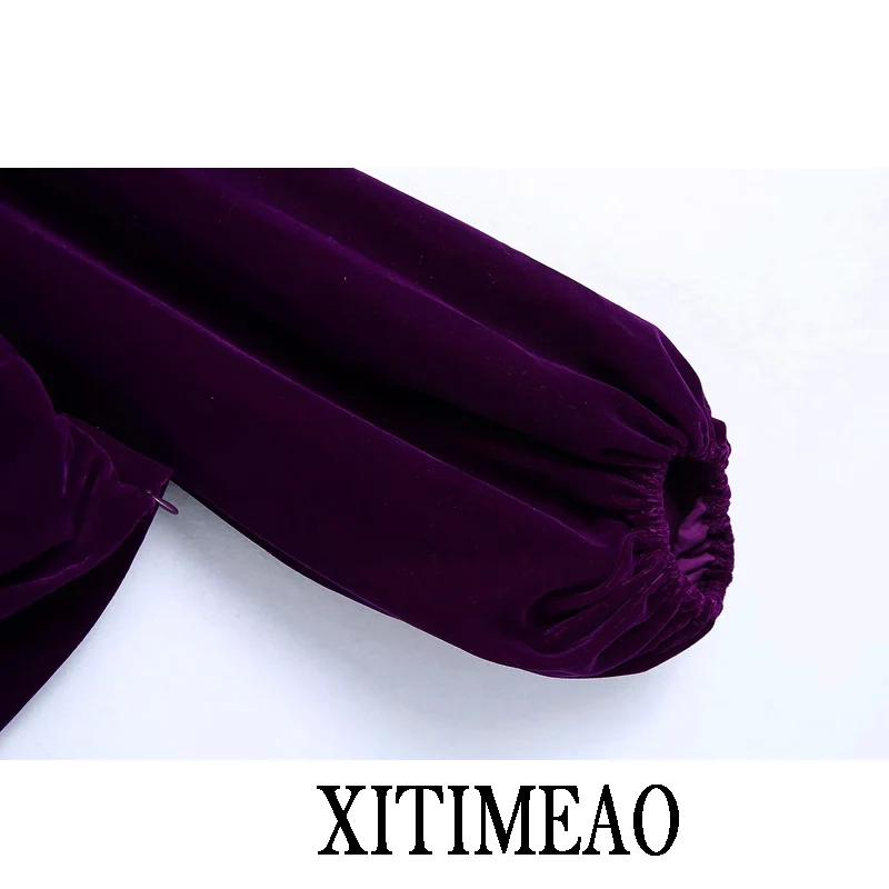 

ZA New Spring Sexy V-neck Cross Kink Shirt Velvet Long Sleeve Shirt Women Bottoming Shirt Female High Waist Short Tops