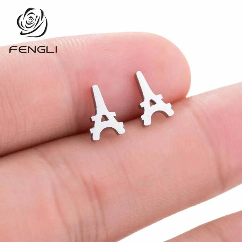 FENGLI красивые серьги с башней для женщин принцесса фигурка подарок на день