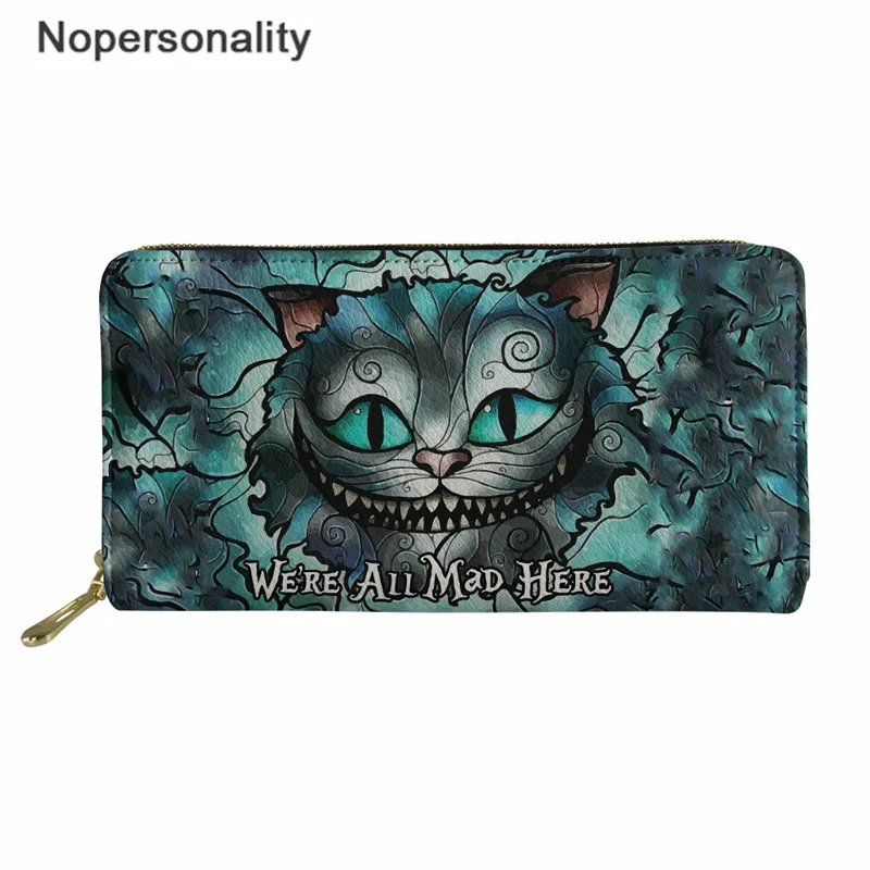 Nopersonality кошелек на молнии с Чеширским котом принтом женский длинный клатч