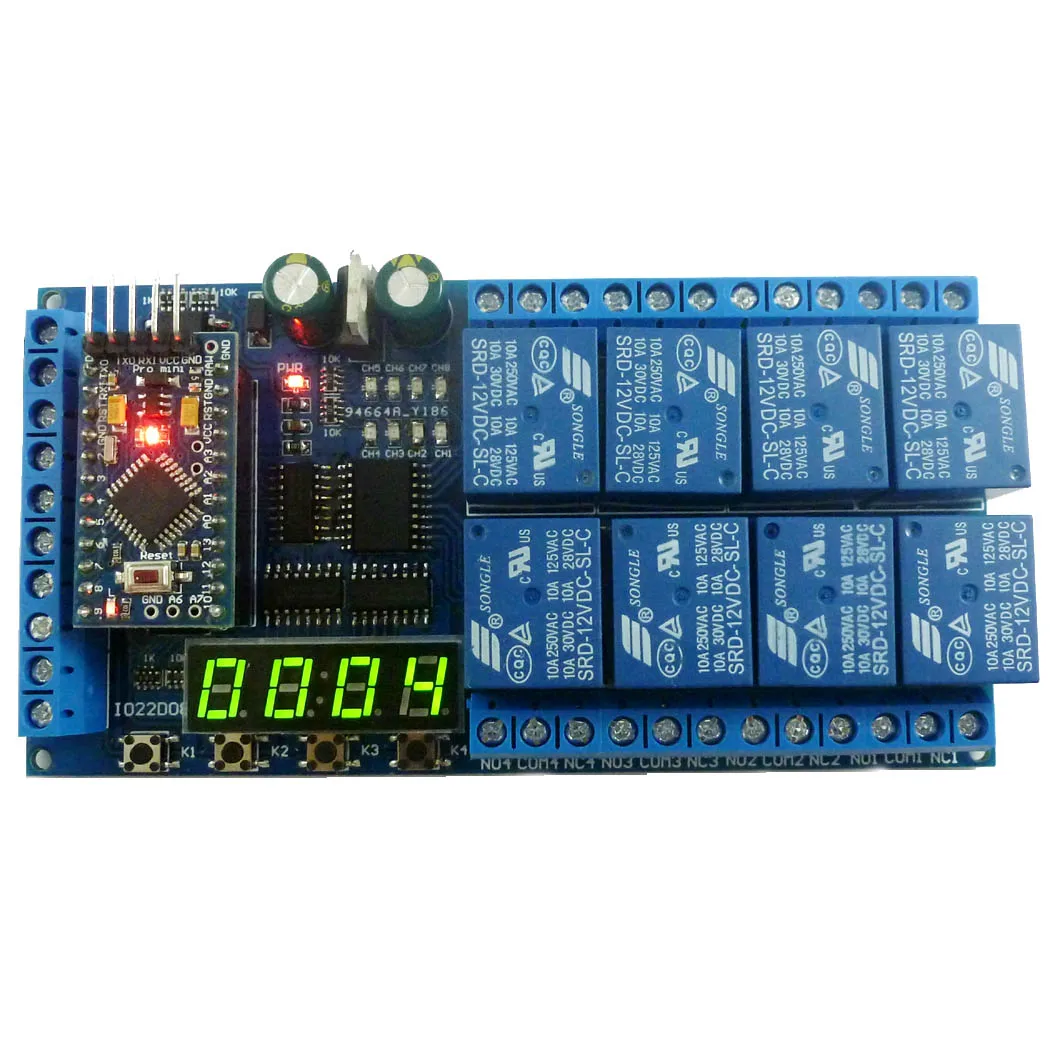 Dc 12 В 8ch Pro Mini Plc плата Релейный Щит Модуль подходит для Arduino многофункциональная