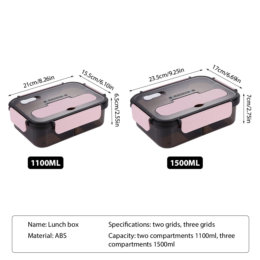 

Lunch Box For Kids Microwave Plastic Food Container With Compartment Tableware Leak-Proof Outdoor Picnic Bento Box Food Box