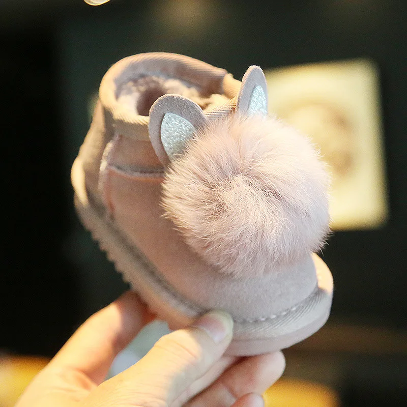 Claladoudou 12 14 см из брендовой натуральной кожи для маленьких девочек Зимние сапоги