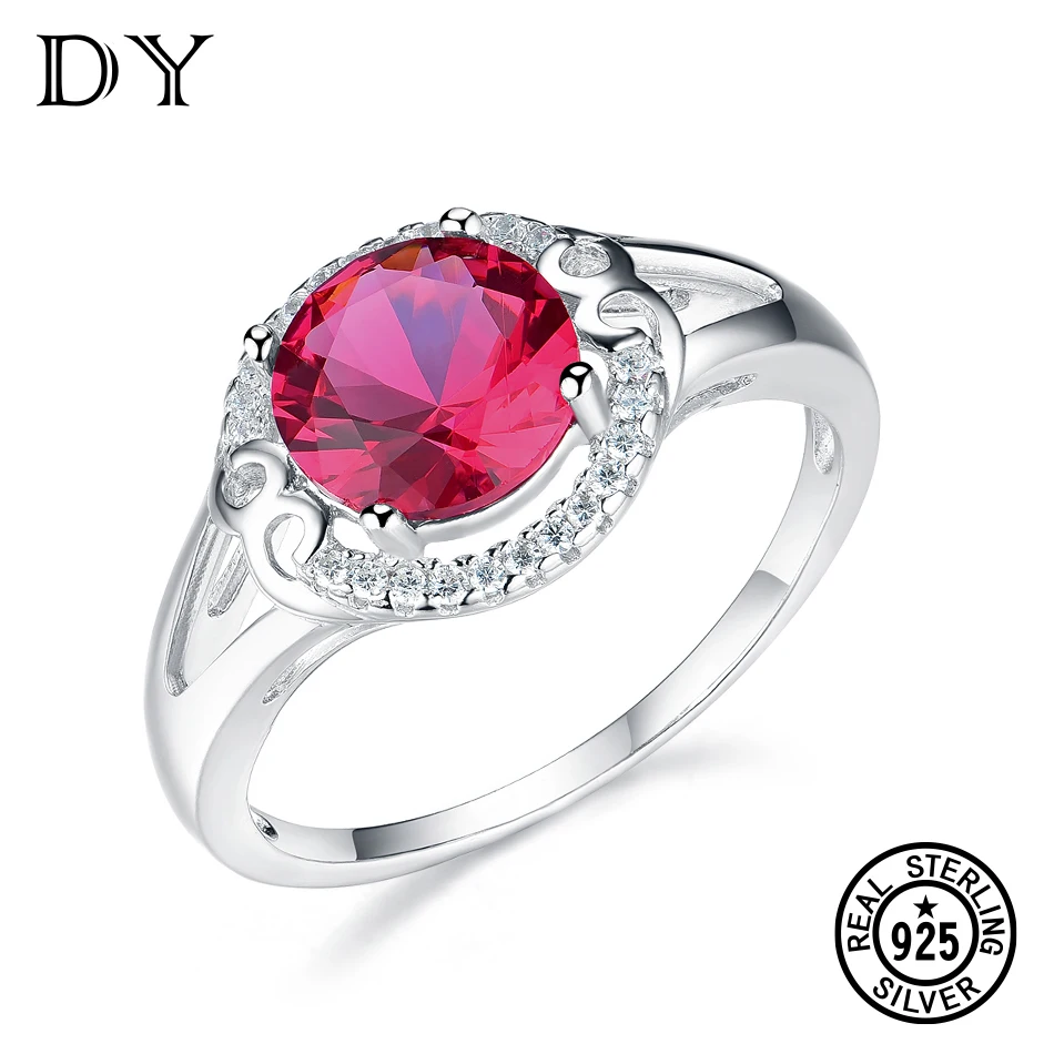 DY драгоценный камень прозрачный рубин цирконий годовщина кольцо для женщин