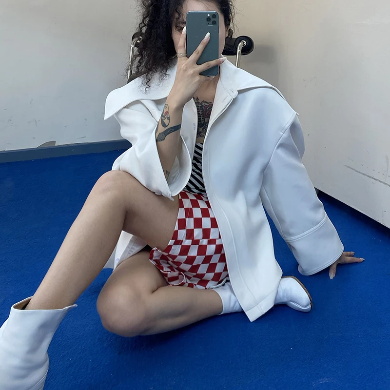 

Shirts Fashion Women's Solid White Office Lady Workwear Spring Autumn Long Sleeve Chiffon Blouse Female Elegant tailored collar
